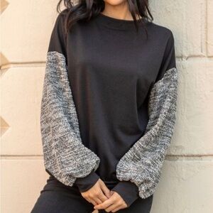 NWT Bouclé Sleeve Top